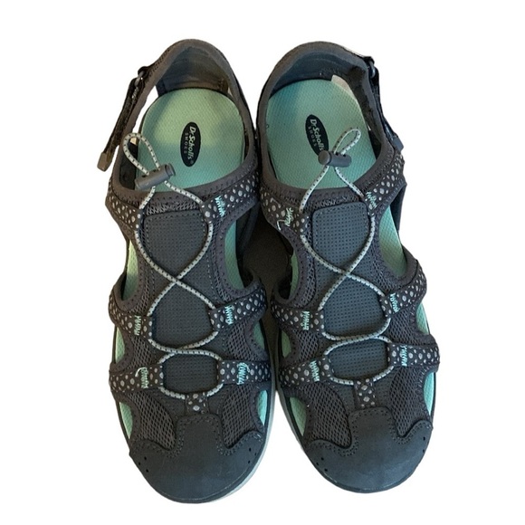 Dr. Scholl’s Cancun Fisherman Sandals Gray & Mint Green Size 7 - Picture 3 of 7